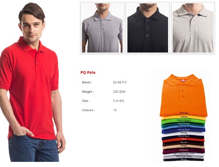 PQ Polo Shirt – 100% Cotton